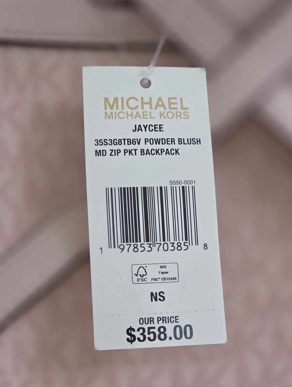 Michael Kors Jayce Logo Medium Pink Backpack - Picture 8 of 10